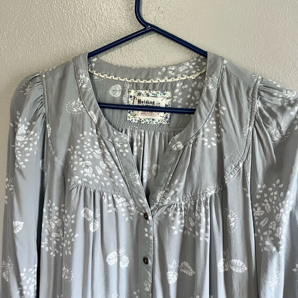 [Anthro Holding Horses] Gray Pavin Tunic- Small - Picture 5 of 10
